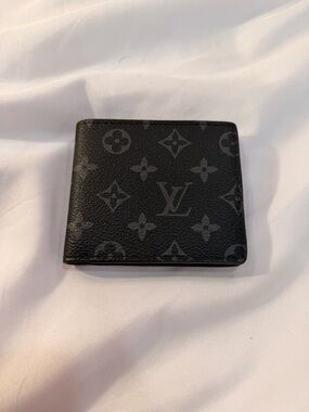 Black  Monogram Canvas Bi-Fold Wallet